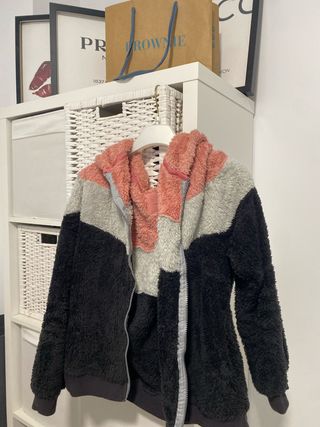 Chaqueta de pelo multicolor