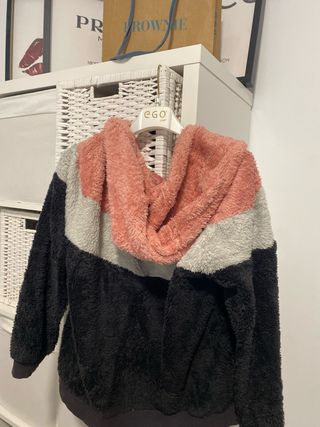 Chaqueta de pelo multicolor