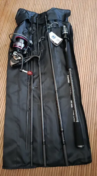 Combo Caña Pesca Spinning 2,40m