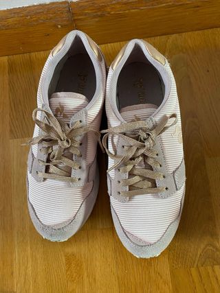 Zapatillas Le Coq Sportif Mujer Rosa y Dorado