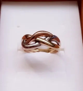 Anillo 3 Oros 9 Quilates