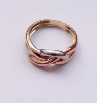 Anillo 3 Oros 9 Quilates