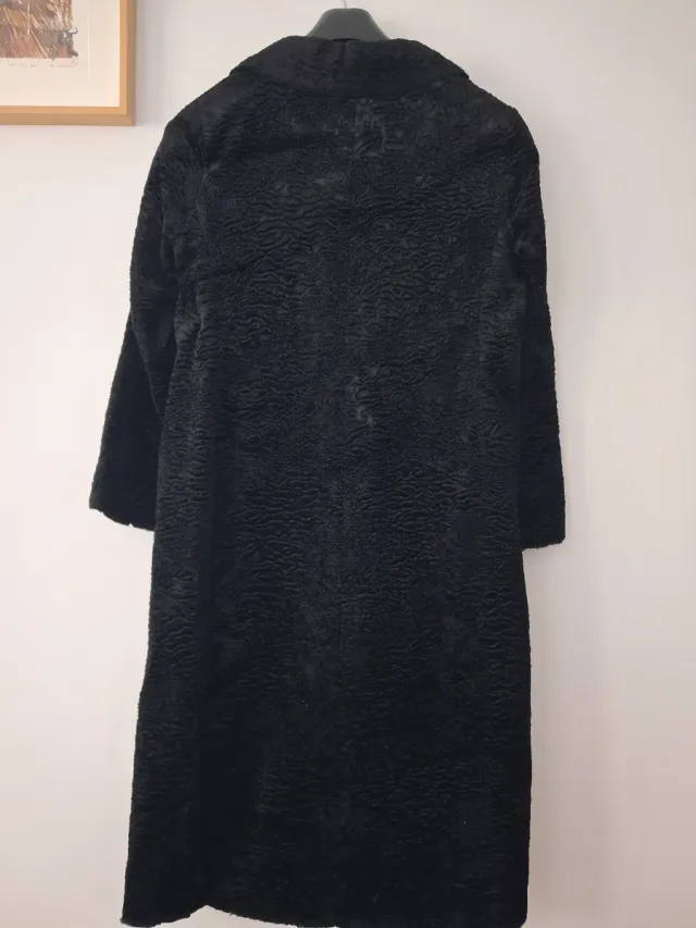Abrigo Zara Vintage Negro Mujer