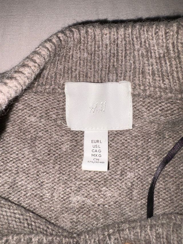 Vestido de lana gris talla L