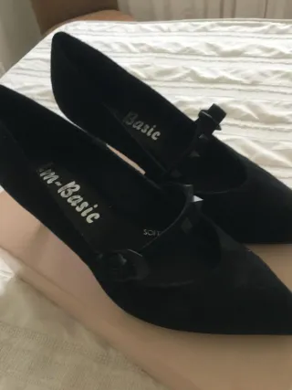 Zapatos JM-Basic Negros Ante Talla 38