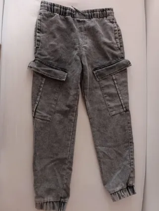 Vaqueros cargo grises hombre 13 años 158cm