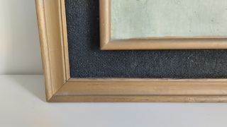 Cuadro vintage perro óleo 60x50 cm