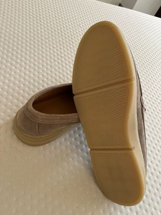 Zapatos de ante color beige/marrón