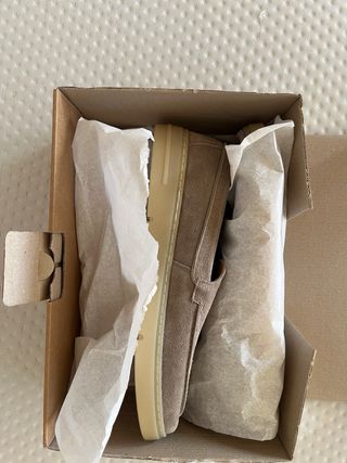 Zapatos de ante color beige/marrón