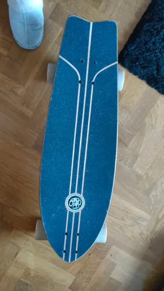 Skate Longboard Azul con Diseño