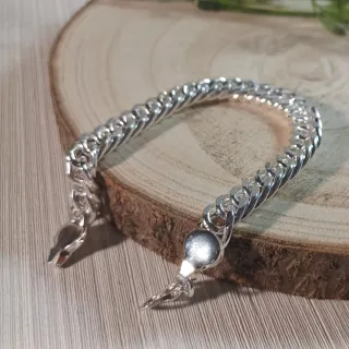 Bracciale da uomo placcato in argento 925