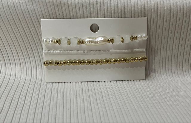 Conjunto 3 pulseras elásticas con estilo de mar