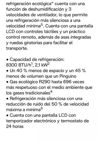 Aire Acondicionado De'Longhi Pingüino Compact