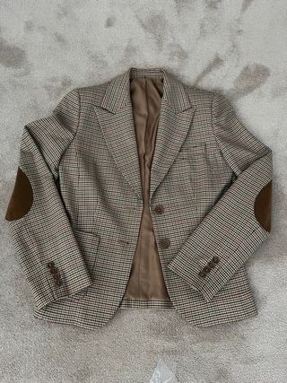 Americana/,Blazer cuadros con coderas