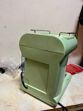 Cafetera vintage verde menta
