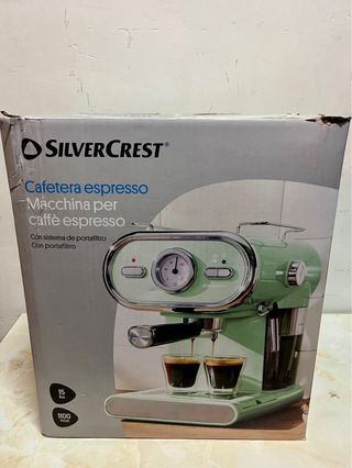 Cafetera vintage verde menta