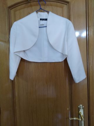 Torera blanca boda talla M
