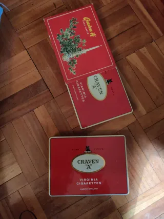 2 Cajas Metálicas Antiguas Craven A