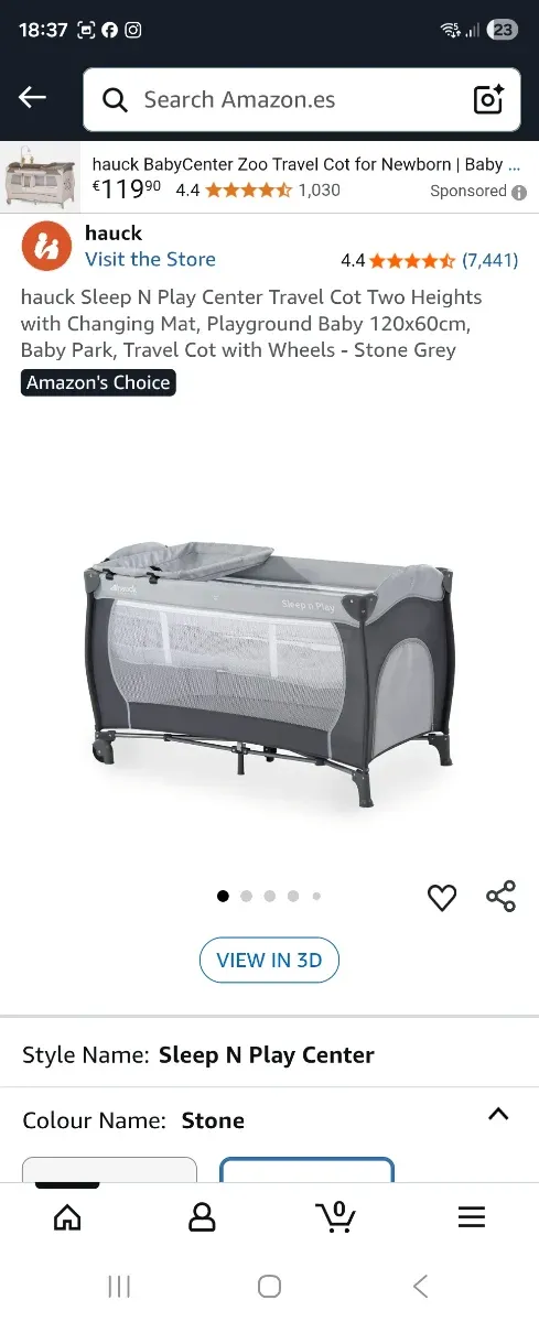 URGENTE!Parque Cuna Hauck (EL MOBIL REGALO)