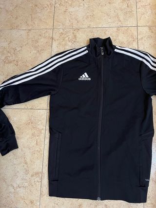 Chaqueta Adidas Negra con Rayas Blancas