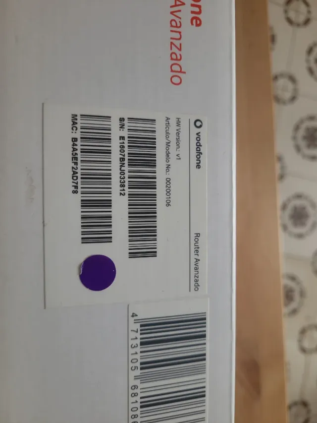 Router Vodafone Avanzado HW v1