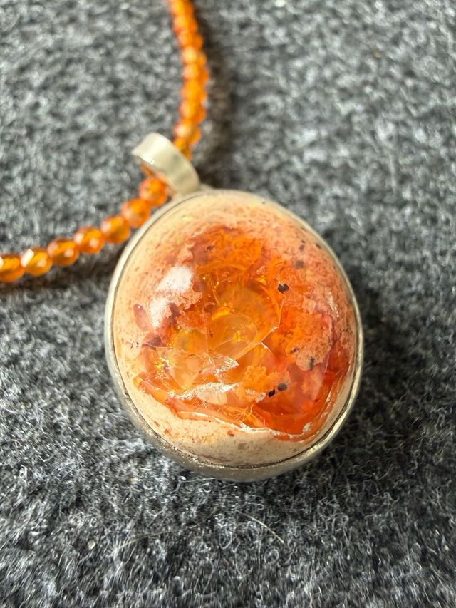 Collar Colgante Ópalo de Fuego