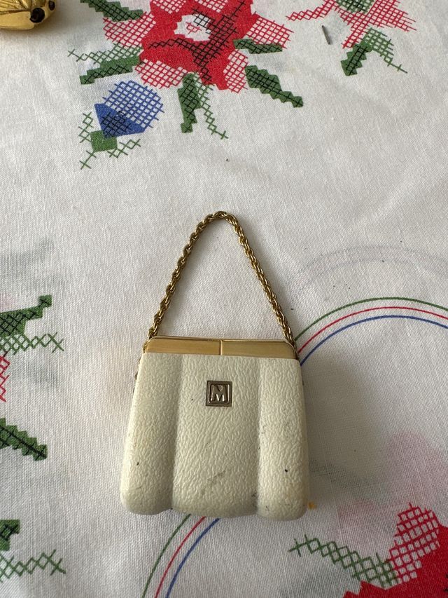 mechero bolso miniatura vintage con cadena