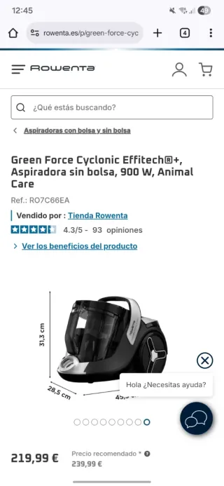 Aspiradora Rowenta Silence Force Cyclonic