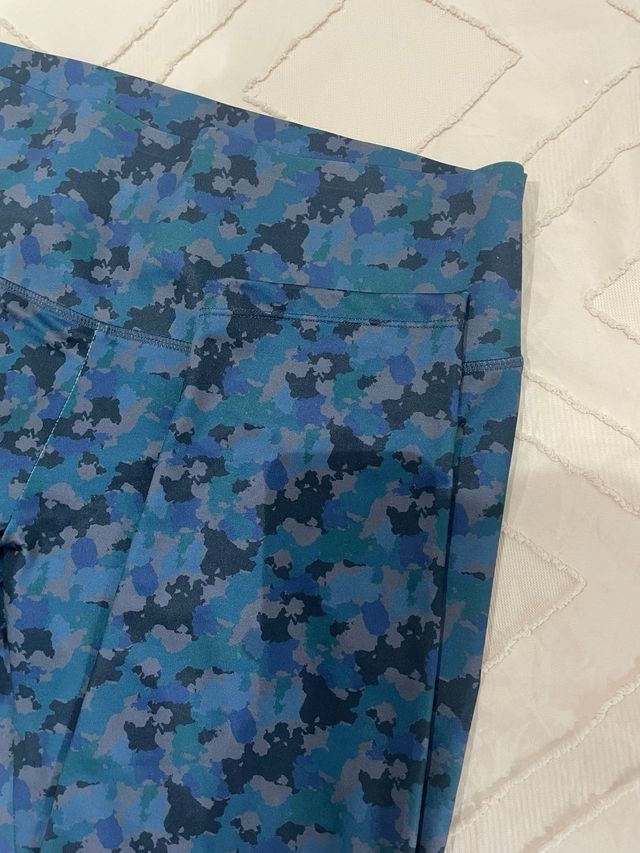 Mallas deportivas camuflaje azul y verde