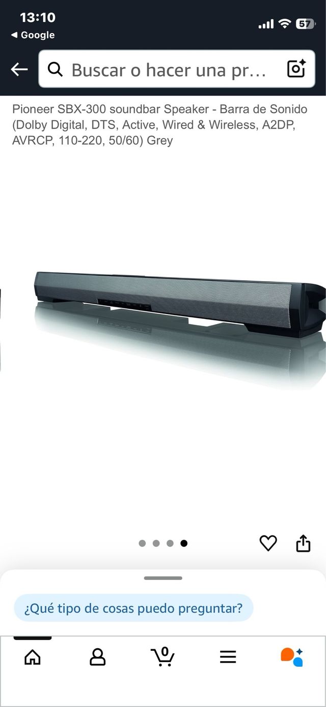 Barra de Sonido Pioneer SBX-300  130 vatios