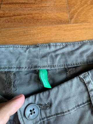 Pantaloni Chinos Benetton Verde Oliva