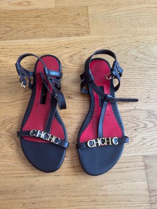 Sandalias CH Marrones y Rojas