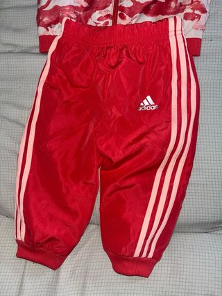 Conjunto Chándal Adidas Bebé Rosa y Rojo