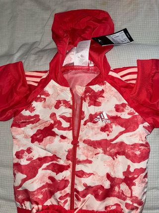 Conjunto Chándal Adidas Bebé Rosa y Rojo