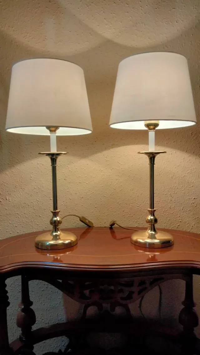 GRANDI LAMPADE DA CAMERA IN OTTONE