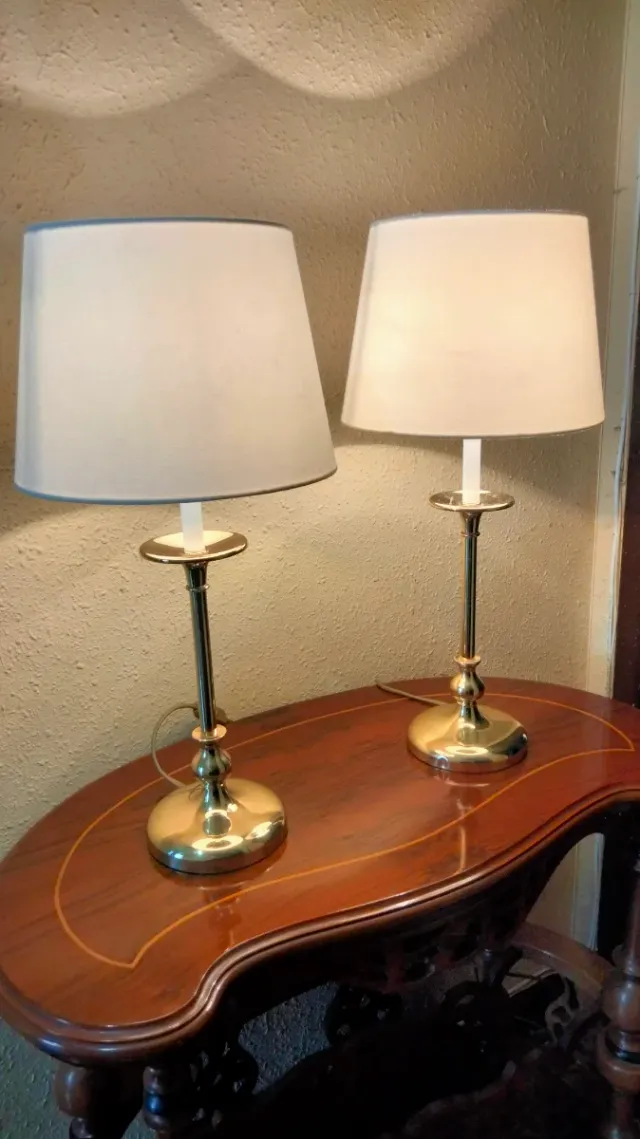 GRANDI LAMPADE DA CAMERA IN OTTONE