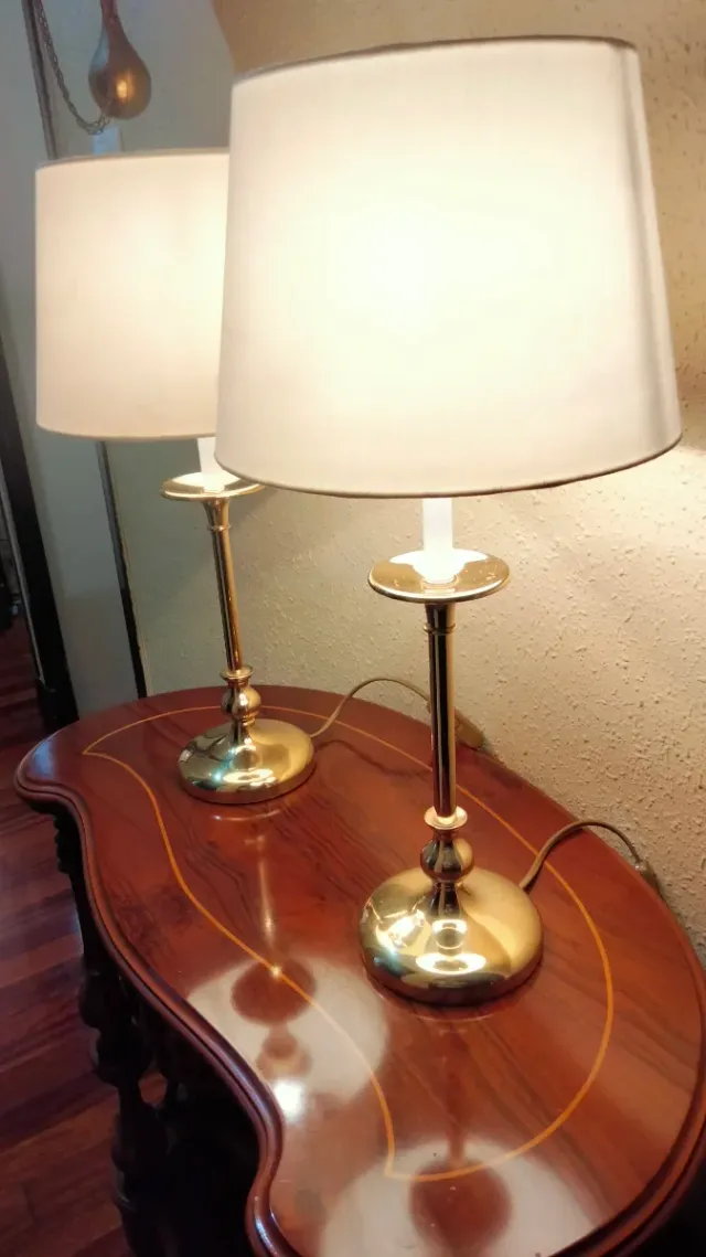 GRANDI LAMPADE DA CAMERA IN OTTONE