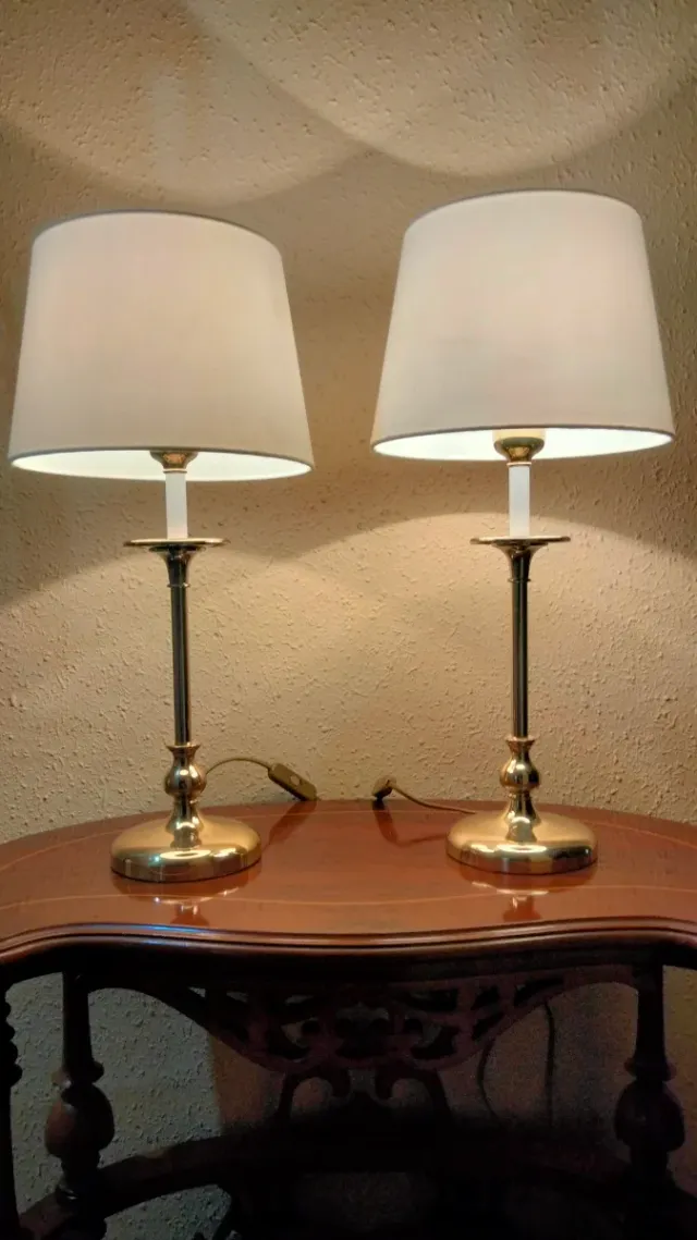 GRANDI LAMPADE DA CAMERA IN OTTONE