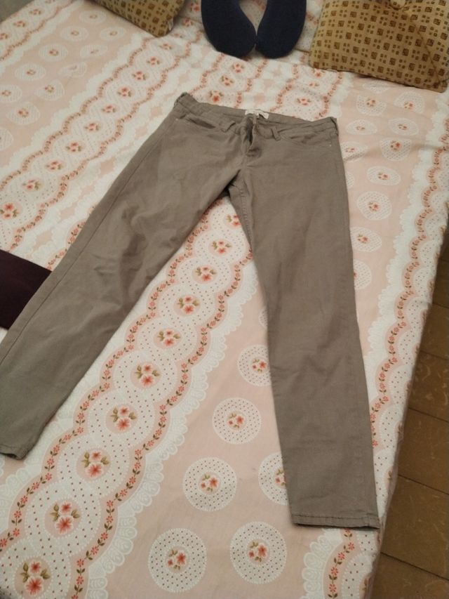 Pantalones Mango Morado Talla 42