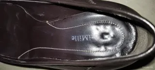 Décolleté deiMille pelle marrone - catena argento