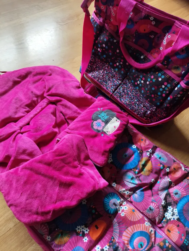 Bolso y saco para carro de bebe marca Tuc Tuc