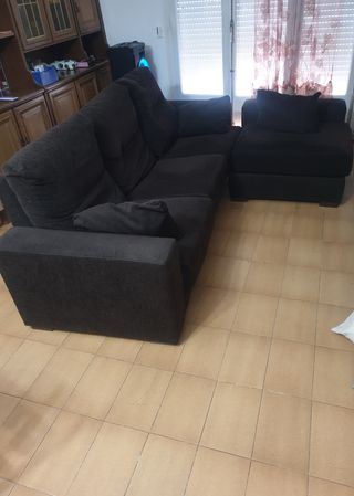 Sofá 4 plazas chaise longue tela