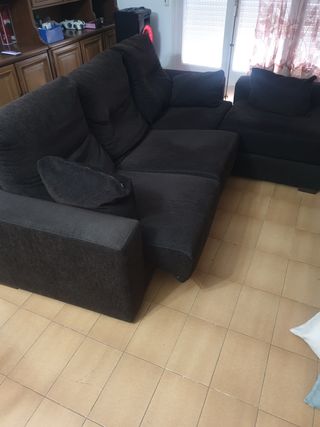 Sofá 4 plazas chaise longue tela