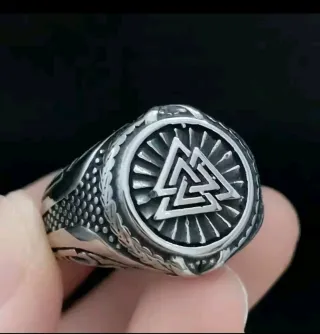 Anillo Acero Inoxidable Vikingo Hombre