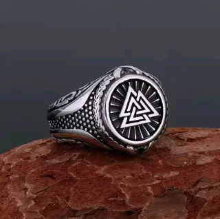 Anillo Acero Inoxidable Vikingo Hombre