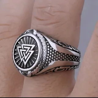 Anillo Acero Inoxidable Vikingo Hombre