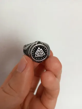 Anillo Acero Inoxidable Vikingo Hombre