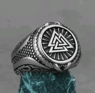 Anillo Acero Inoxidable Vikingo Hombre