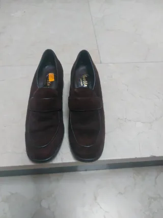 Zapatos mujer, de ante marrón T.36