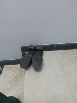 Zapatos mujer, de ante marrón T.36